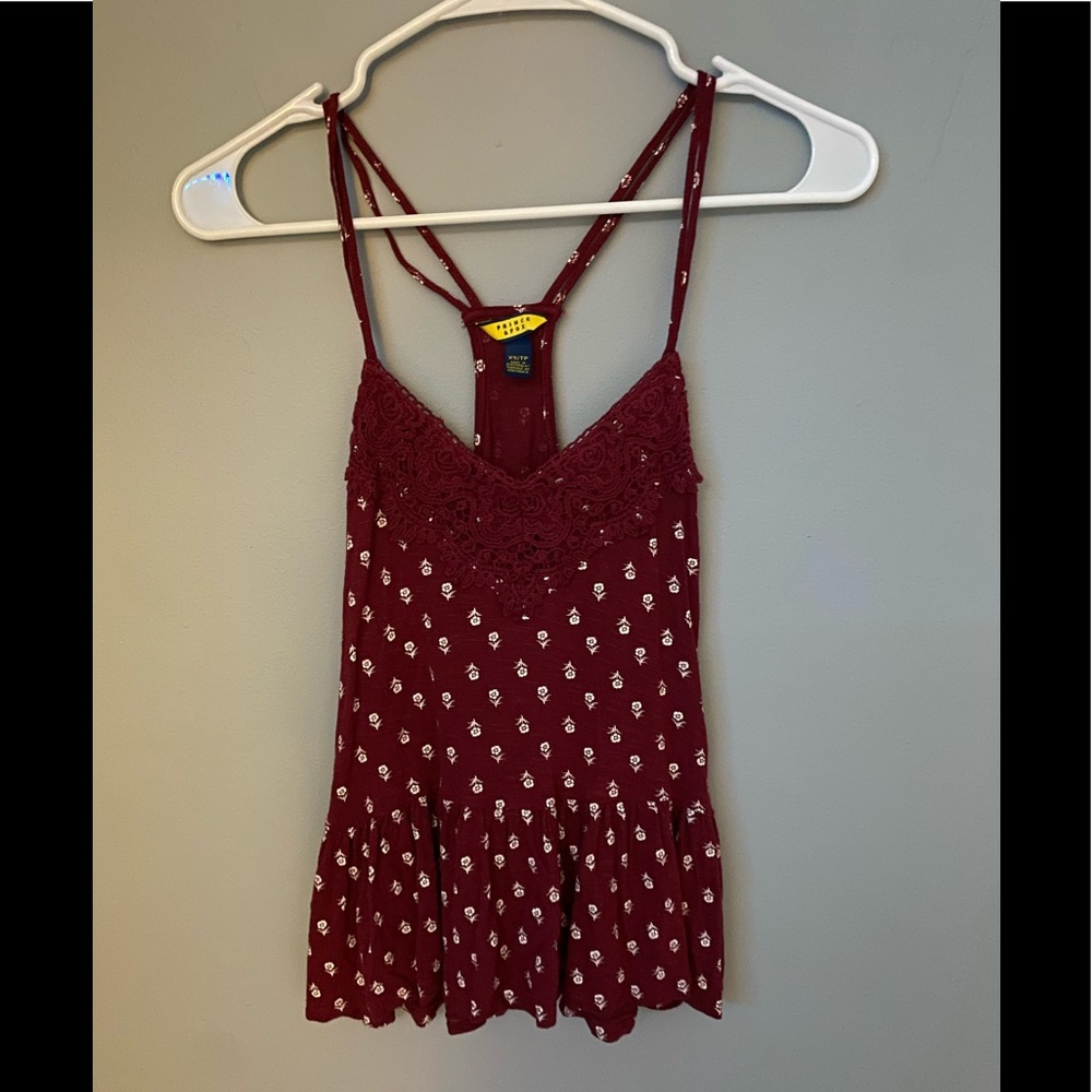 Maroon Crop Top